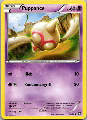 Pokémon-Karte Puppance 31/98 Ewiger Anfang