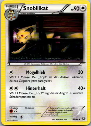 Pokémon-Karte Snobilikat 62/98 Ewiger Anfang