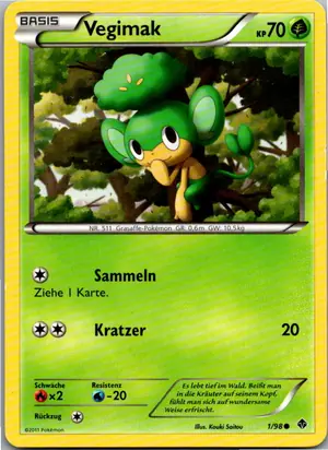 Pokémon-Karte Vegimak 1/98 Aufstreben der Mächtigen