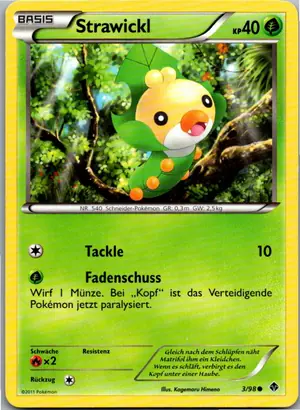 Pokémon-Karte Strawickl 3/98 Aufstreben der Mächtigen