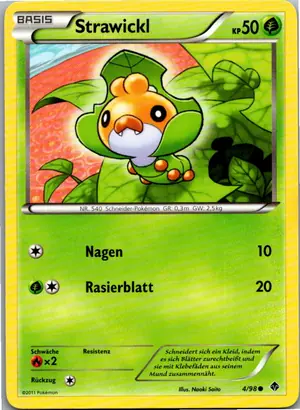 Pokémon-Karte Strawickl 4/98 Aufstreben der Mächtigen