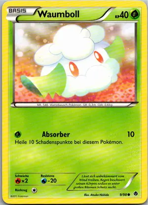 Pokémon-Karte Waumboll 9/98 Aufstreben der Mächtigen