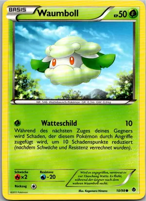 Pokémon-Karte Waumboll 10/98 Aufstreben der Mächtigen