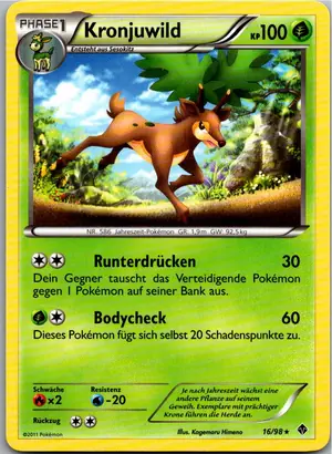 Pokémon-Karte Kronjuwild 16/98 Aufstreben der Mächtigen