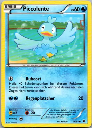 Pokémon-Karte Piccolente 26/98 Aufstreben der Mächtigen