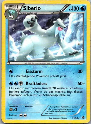 Pokémon-Karte Siberio 31/98 Aufstreben der Mächtigen