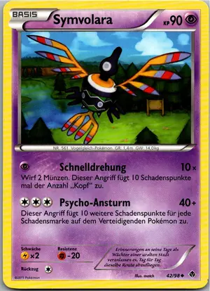 Pokémon-Karte Symvolara 42/98 Aufstreben der Mächtigen