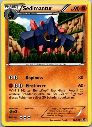 Pokémon-Karte Sedimantur 52/98 Aufstreben der Mächtigen