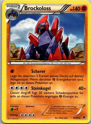 Pokémon-Karte Brockoloss 53/98 Aufstreben der Mächtigen