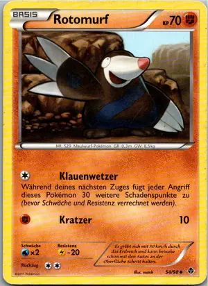 Pokémon-Karte Rotomurf 54/98 Aufstreben der Mächtigen