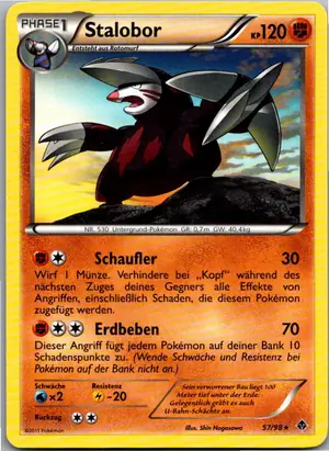 Pokémon-Karte Stalobor 57/98 Aufstreben der Mächtigen