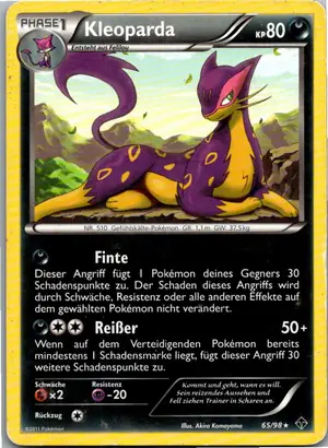 Pokémon-Karte Kleoparda 65/98 Aufstreben der Mächtigen