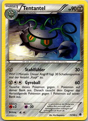 Pokémon-Karte Tentantel 72/98 Aufstreben der Mächtigen
