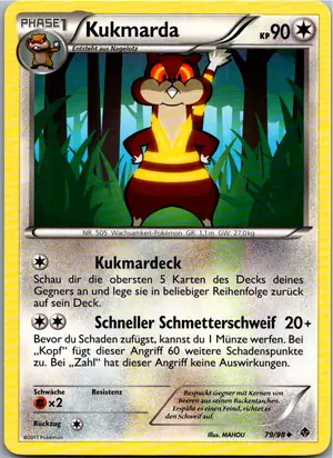 Pokémon-Karte Kukmarda 79/98 Aufstreben der Mächtigen