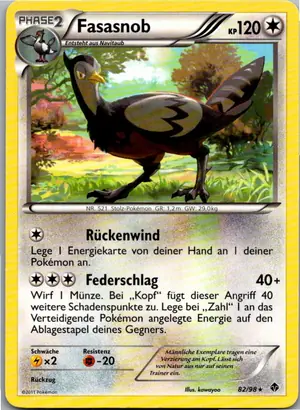 Pokémon-Karte Fasasnob 82/98 Aufstreben der Mächtigen