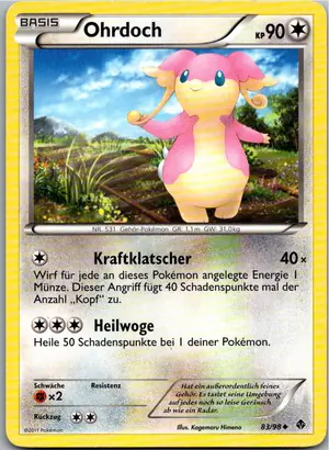 Pokémon-Karte Ohrdoch 83/98 Aufstreben der Mächtigen