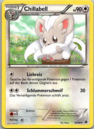 Pokémon-Karte Chillabell 85/98 Aufstreben der Mächtigen