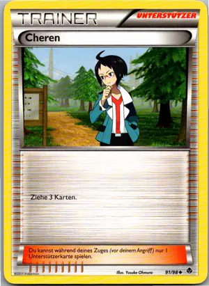 Pokémon-Karte Cheren 91/98 Aufstreben der Mächtigen
