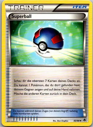 Pokémon-Karte Superball 93/98 Aufstreben der Mächtigen