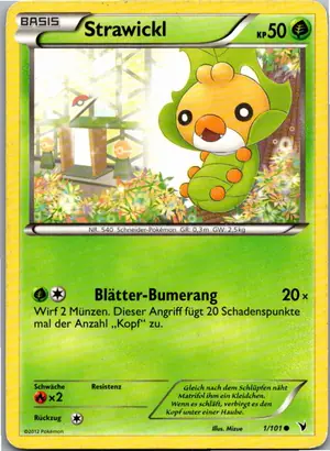Pokémon-Karte Strawickl 1/101 Königliche Siege