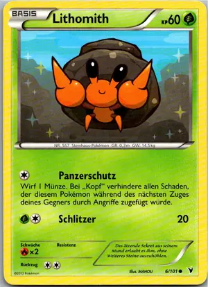 Pokémon-Karte Lithomith 6/101 Königliche Siege