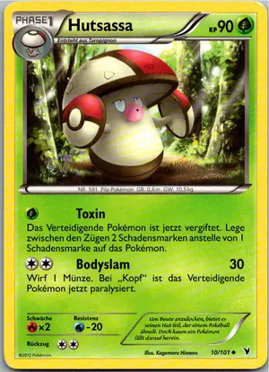 Pokémon-Karte Hutsassa 10/101 Königliche Siege