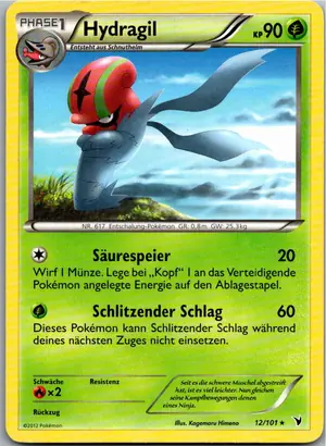 Pokémon-Karte Hydragil 12/101 Königliche Siege