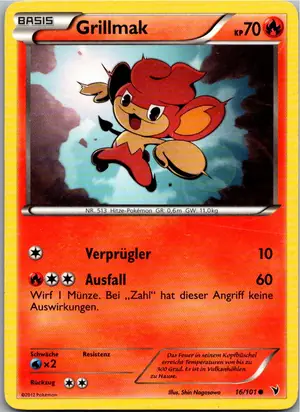 Pokémon-Karte Grillmak 16/101 Königliche Siege