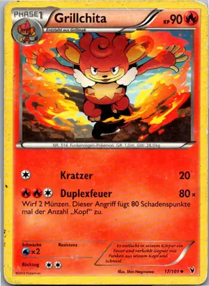 Pokémon-Karte Grillchita 17/101 Königliche Siege