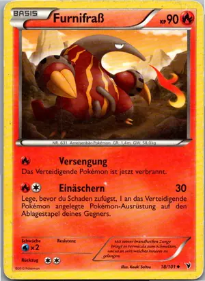 Pokémon-Karte Furnifraß 18/101 Königliche Siege