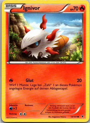 Pokémon-Karte Ignivor 19/101 Königliche Siege