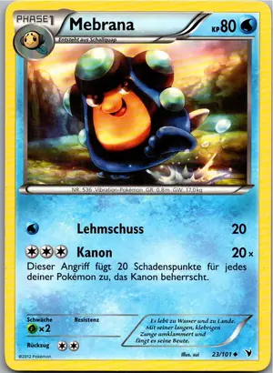Pokémon-Karte Mebrana 23/101 Königliche Siege