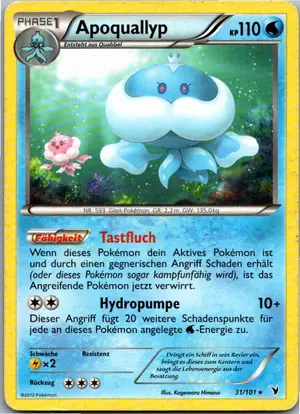 Pokémon-Karte Apoquallyp 31/101 Königliche Siege
