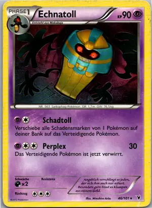 Pokémon-Karte Echnatoll 46/101 Königliche Siege