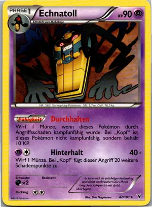 Pokémon-Karte Echnatoll 47/101 Königliche Siege