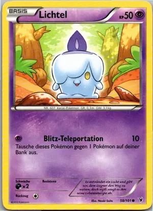 Pokémon-Karte Lichtel 58/101 Königliche Siege