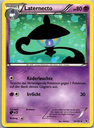 Pokémon-Karte Laternecto 59/101 Königliche Siege