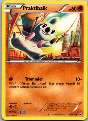 Pokémon-Karte Praktibalk 62/101 Königliche Siege