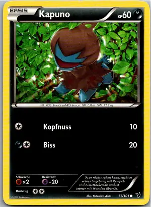 Pokémon-Karte Kapuno 77/101 Königliche Siege