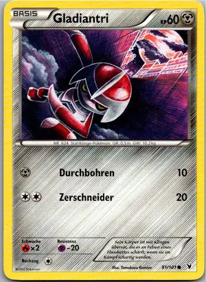 Pokémon-Karte Gladiantri 81/101 Königliche Siege