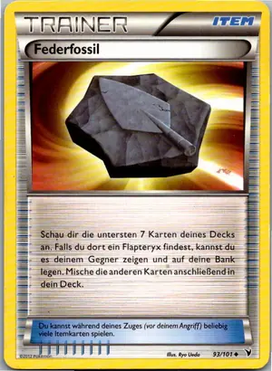 Pokémon-Karte Federfossil 93/101 Königliche Siege