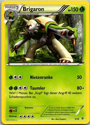 Pokémon-Karte Brigaron 5/39 Willkommen in Kalos