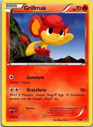 Pokémon-Karte Grillmak 7/39 Willkommen in Kalos