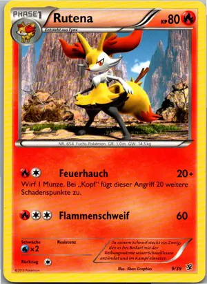 Pokémon-Karte Rutena 9/39 Willkommen in Kalos