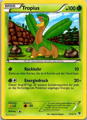 Pokémon-Karte Tropius 5/101 Plasma-Blaster