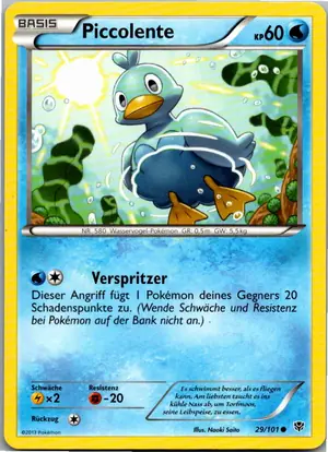 Pokémon-Karte Piccolente 29/101 Plasma-Blaster