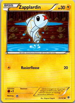 Pokémon-Karte Zapplardin 31/101 Plasma-Blaster
