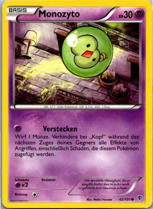 Pokémon-Karte Monozyto 42/101 Plasma-Blaster