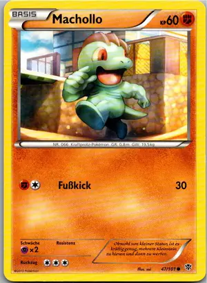 Pokémon-Karte Machollo 47/101 Plasma-Blaster
