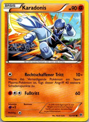 Pokémon-Karte Karadonis 52/101 Plasma-Blaster